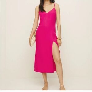 Reformation Crimini dress size 6 viscose in corvette